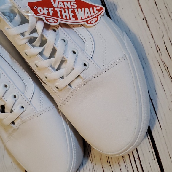 🆕️ VANS OLD SKOOL LOW TOP - TRUE WHITE - Picture 3 of 8